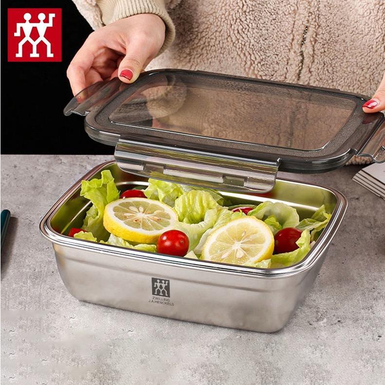 German Zwilling food-grade 304 stainless steel sealed box bento fruit refrigerator special storage box