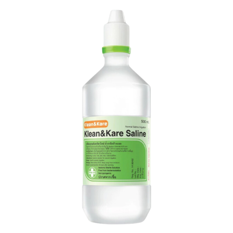 น้ำเกลือ Klean & Kare น้ำเกลือล้างจมูก Normal Saline จุกแหลม ฝาแหลม ขนาด 500 มล.