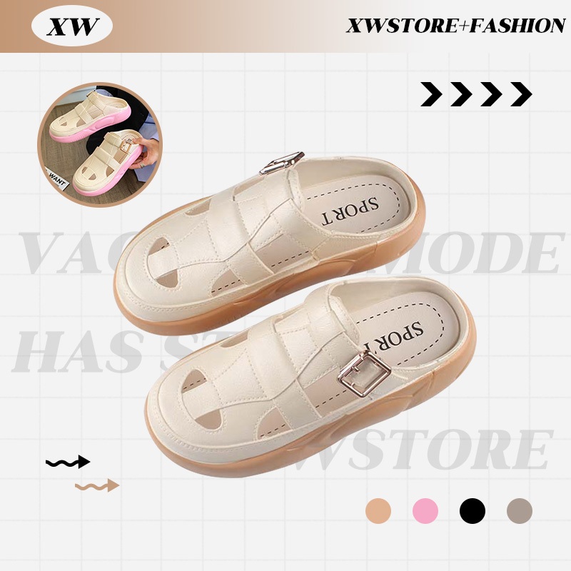 XWshopee ใหม่ รองเท้าแตะแฟชั่นคุณผู้หญิงงานสวยน่ารักมาก วัสดุยางทนทาน โทนสีเรียบร้อยสุภาพ มาพร้อม 4 สีให้เลือกกดสั่งเข้า