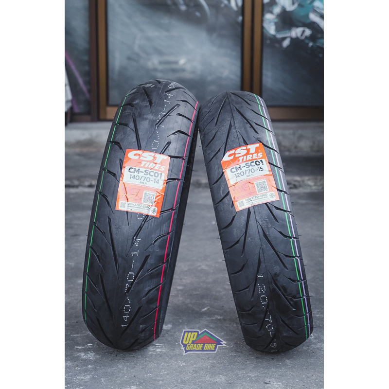 ยาง CST CM-SC01 ใส่ XMAX / FORZA300-350 / ADV350 / ZONTES ไซส์เดิมคู่ละ 3,840฿ (ยางปี 25)