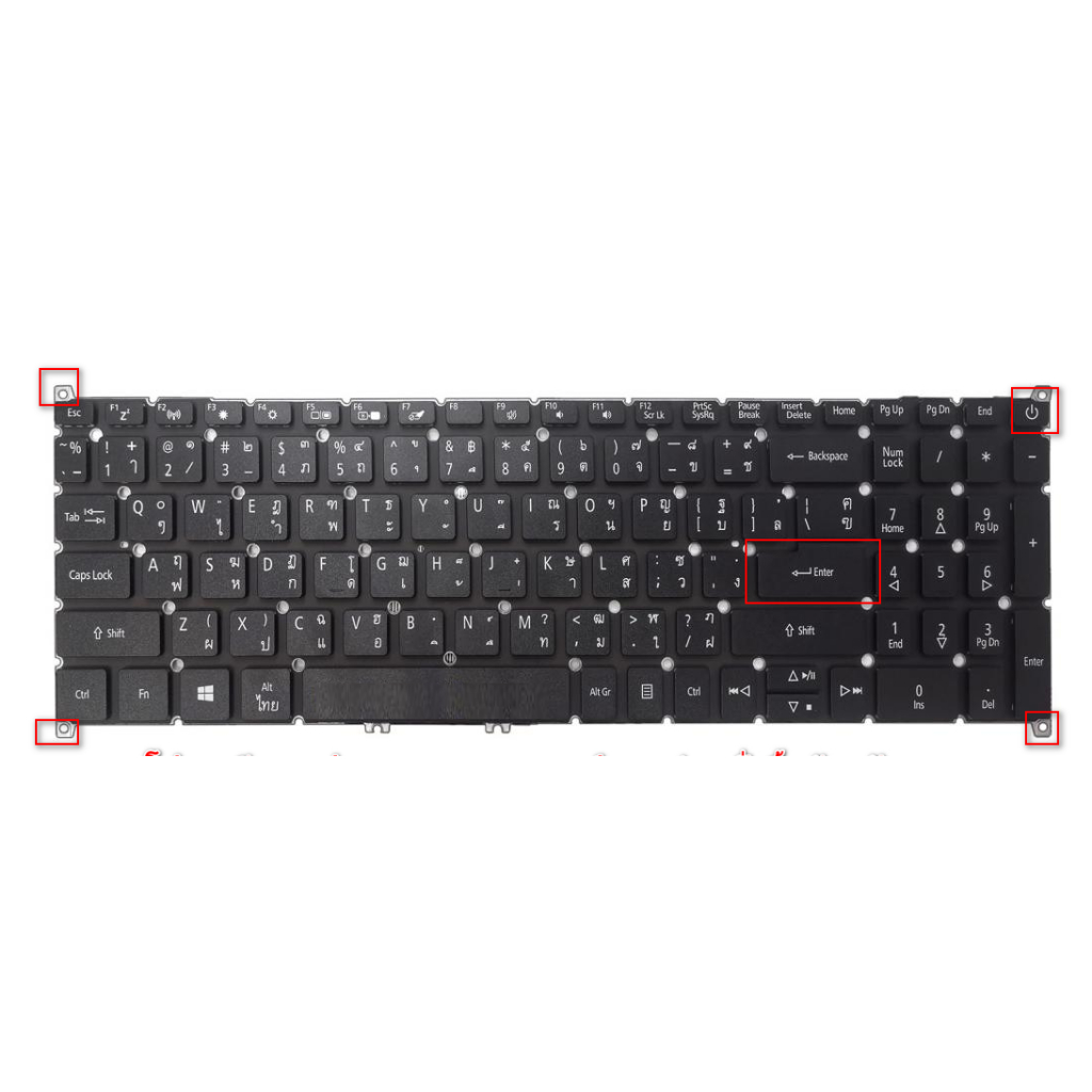 คีย์บอร์ด เอเซอร์ Keyboard Acer Aspire 7 A715-42G A715-74 A715-74G A715 sv05t_a72b N19C1