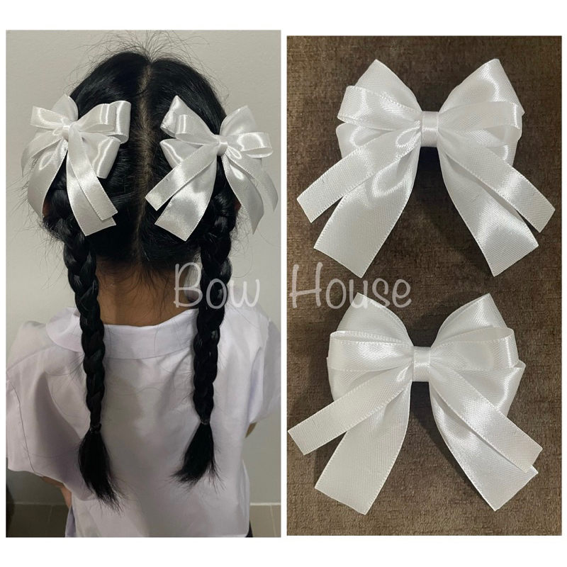 โบว์ติดผม🎀กิ๊บโบว์ติดผม🎀โบว์ติดผมน่ารัก🎀โบว์ติดผมนักเรียน🎀 มี 13 สี ราคาขายเป็นคู่