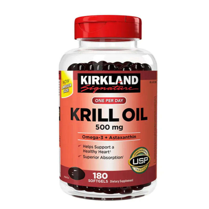 Kirkland Signature Krill Oil 500mg 180 Softgels