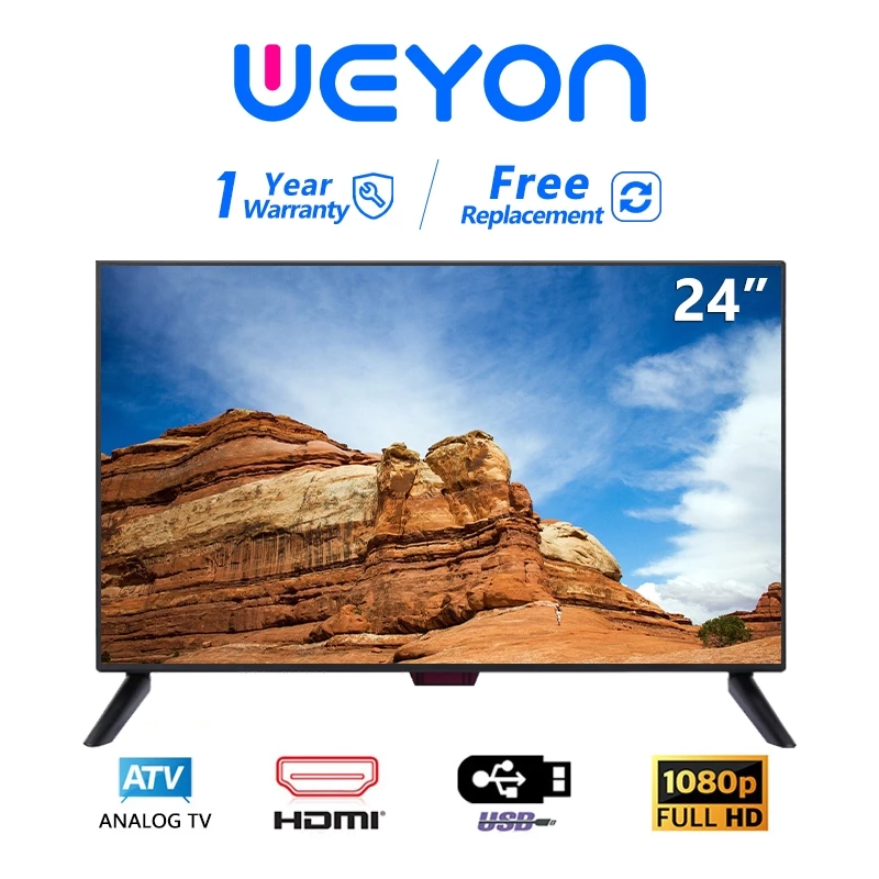 WEYON 24 นิ้ว LED TV อนาลอค ทีวี HD Ready (1xUSB, 1xHDMI) ราคาพิเศษ TCLG24E