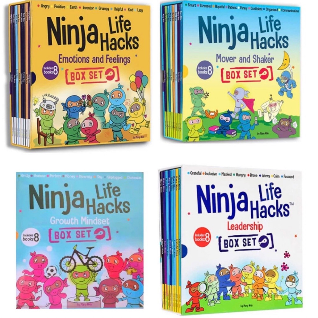 Ninja Life Hacks ฺBox Set Set ละ 8 เล่ม หนังสือหัดอ่าน คิดเชิงบวก EQ หนังสือภาษาอังกฤษ - English picture book