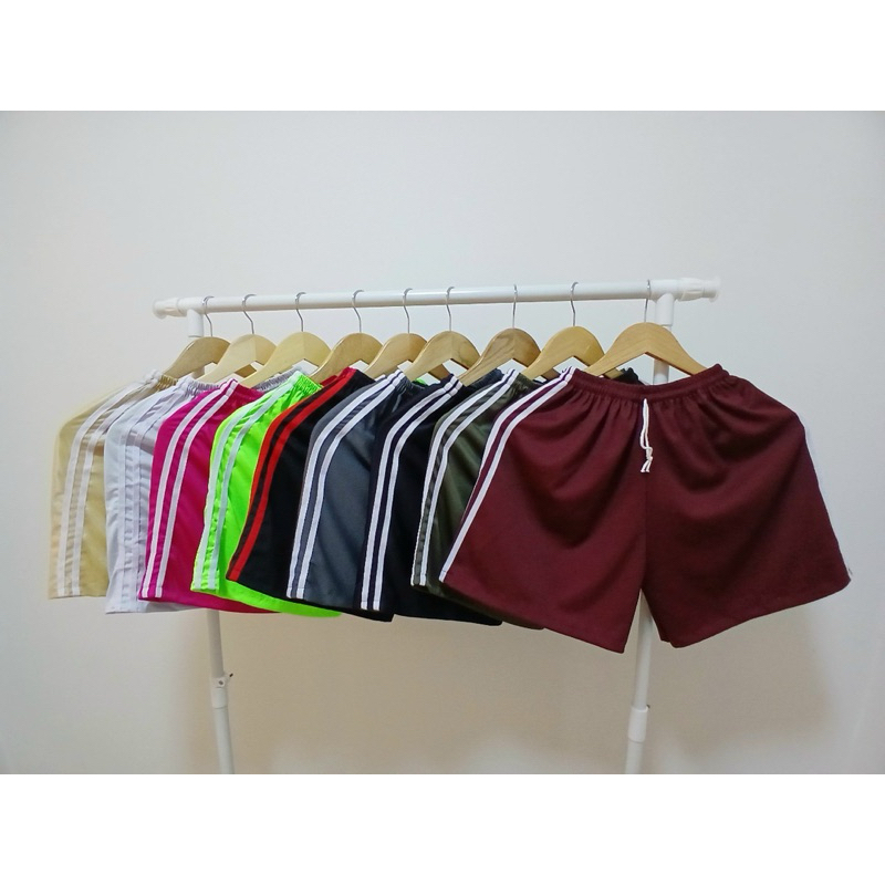 กางเกงขาสั้นเด็ก กางเกงกีฬา 2 แถบ อายุ 3 ถึง 10 ปี