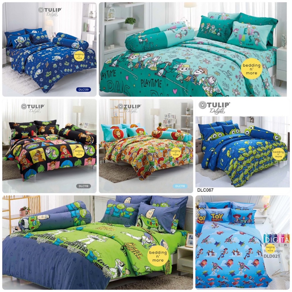 Tulip delight ผ้าปูที่นอน + ผ้านวม 3.5 5 6 ฟุต 13 นิ้ว ทอย สตอรี่ Toy Story DLC067 DLD035 DLD034 DLC139 DLD021 DLC150