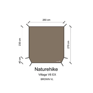 กราวชีท Naturehike Village 6.0 เสริมยื่นหน้า ผ้ารองเต็นท์ แผ่นปูเต้นท์ ฟลายชีทไทย Flyaheetthai