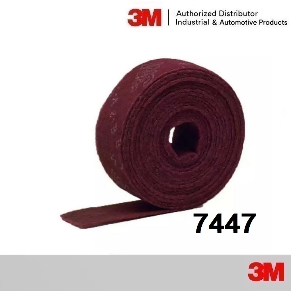 ScotchBrite 3M 7447 ม้วนใยขัดสก๊อตไบรต์ สีแดง 4นิ้วx10เมตร 1ม้วน