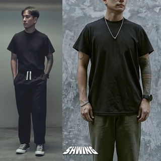 SHWING เสื้อคอฟิต 3.5 ซม. แขนลอย VINTAGE SHORT SLEEVE ผ้า Supersoft ใส่สบาย COTTON COMB 100%