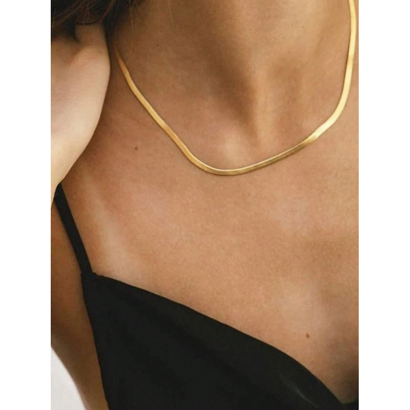 14K gold plated basic necklace