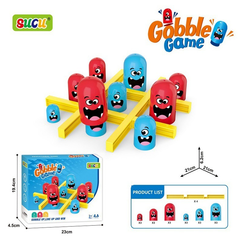 ของเล่นตัวต่อเกม Gobblet Gobblers เกมกระดาน - Ox เกมบนโต๊ะ เสริมการเรียนรู้เด็ก