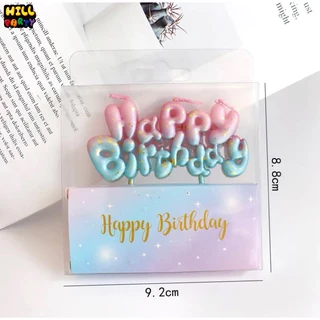 เทียนวันเกิด Happy Birthday เทียนLOVE สีกริก​เตอร์​สดใส พร้อมส่ง