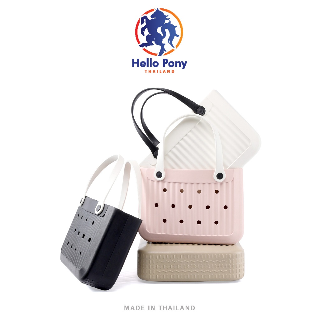 Hello Pony กระเป๋าถือ ทรงโท้ท ขนาดเล็ก หน้ากระเป๋าตกแต่งได้ EVA น้ำหนักเบา ถือสบาย ขนาด 19.5 x 28 CM. รุ่น BM4004S - รูปที่ 2