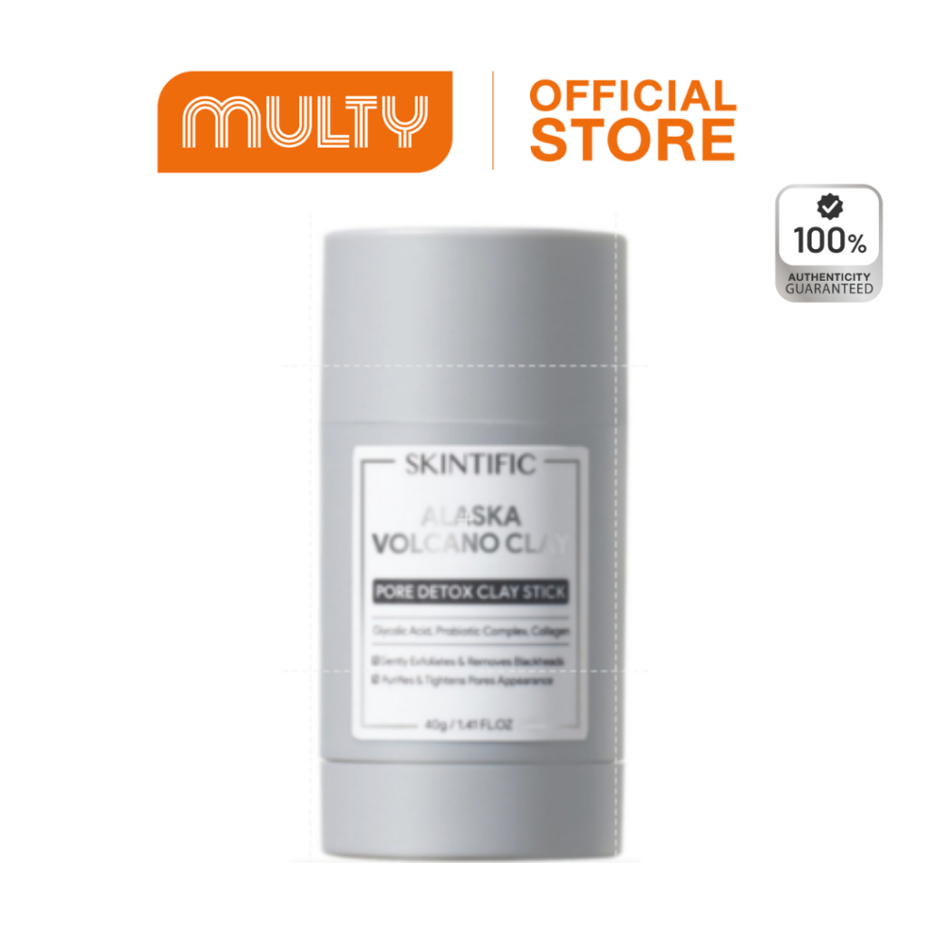 SKINTIFIC Alaska Volcano Pore Clay Stick 40g. มาสก์โคลน