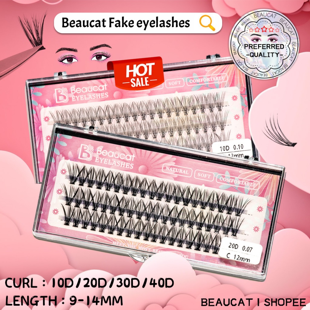🌟จัดส่งภายในวันเดียวกัน🌟ขนตาปลอม 10/20/30/40D 9-14MM ธรรมชาติ C แบบโค้ง ต่อขนตา 60มัด ขนตา ใช้ซ้ำได้