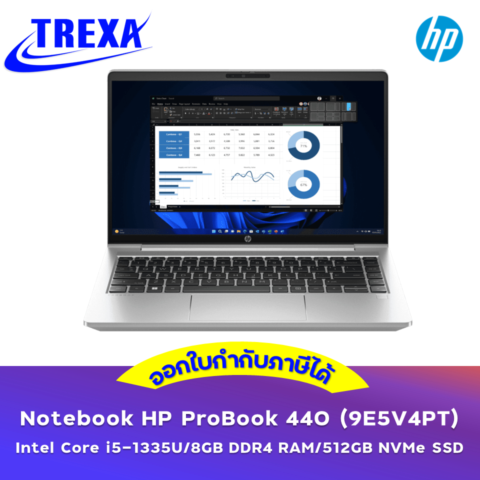 (9E5V4PT#AKL) Notebook “HP” ProBook 440 G10-5V4TU i5-1335U/8GB/512GB SSD/14.0″/Win11Pro
