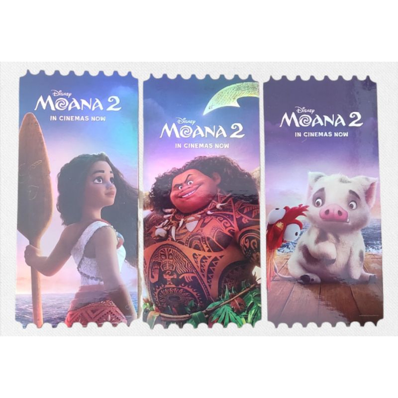 ตั๋ววิบวับ ตั๋วสะสม Moana 2 โมอาน่า 2 แท้จาก SF Cinema Collectible Ticket Moana 2 โมอาน่า 2 ผจญภัยตำนานหมู่เกาะทะเลใต้