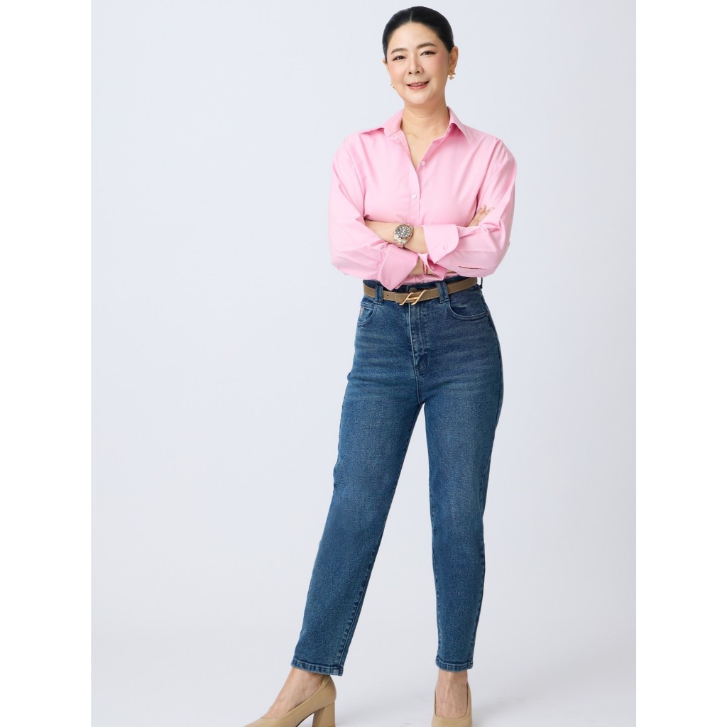 TBY Jeans กางเกงยีนส์ผู้หญิง ทรงมัมเอวสูง (T3151)