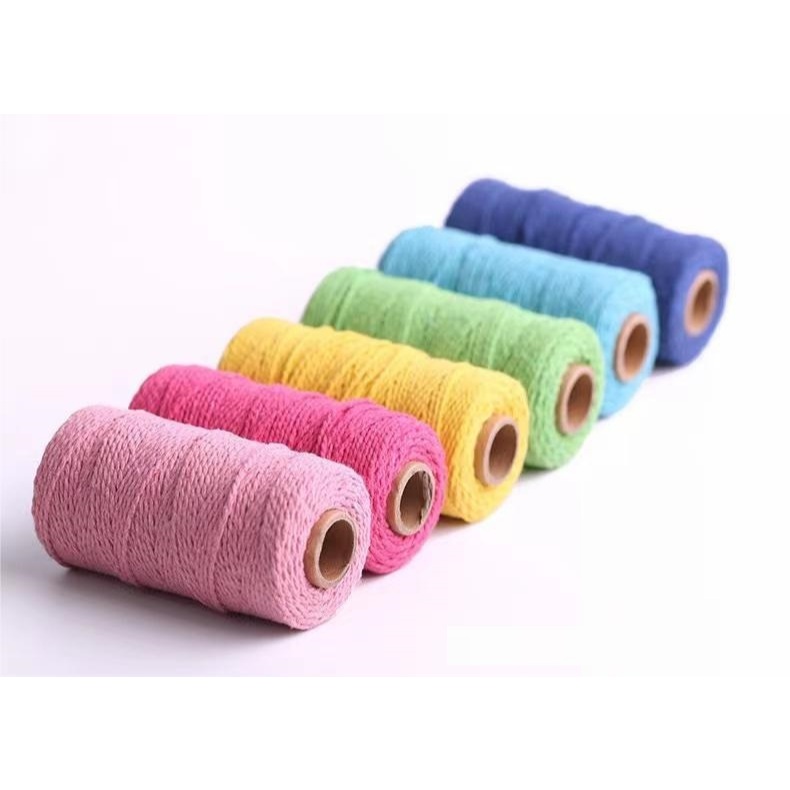เชือกป่าน สีพาสเทล DIY 100เมตร หนา2mm ของน่ารัก พร้อมส่งจากกทมค่ะ