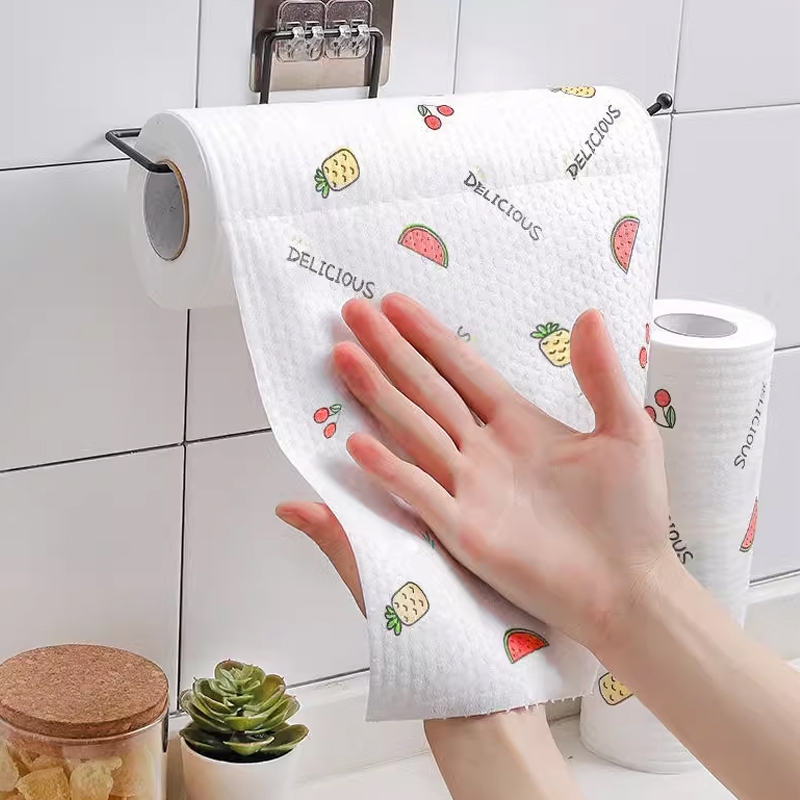 กระดาษทิชชูซักได้ กระดาษอเนกประสงค์ ใช้ซ้ำได้ ไม่สะสมแบคทีเรีย แบบใช้แล้วทิ้ง สําหรับห้องครัว