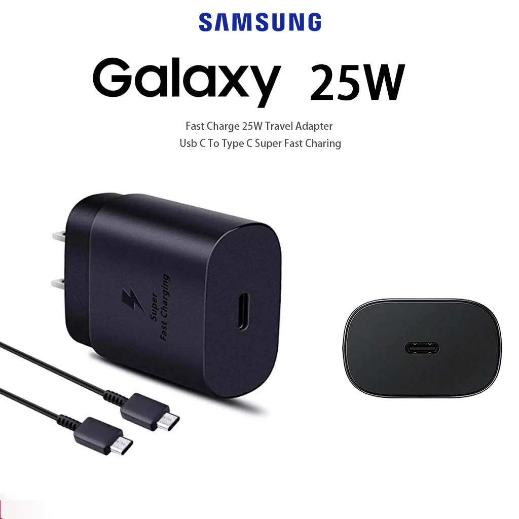 【รับประกัน 1 ปี】ชาร์จเร็วสุด Samsung ชุดชาร์จ 25W หัวชาร์จเร็วซัมซุงของ type C สายชาร์จ type c
