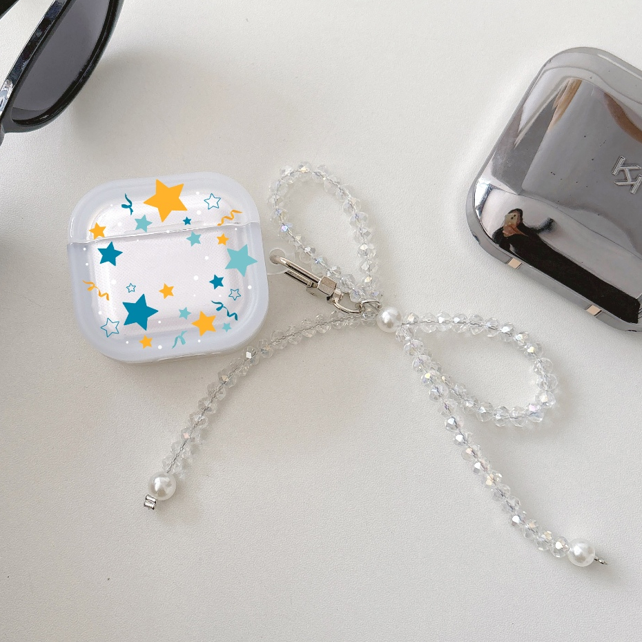 จัดส่ง24ชม เคส Airpods 4 3 pro pro2 TPU Soft Case Airpods 2 1 Airpod gen 3 ดาว โค้งคำนับ การป้องกันการตก AirPods Case
