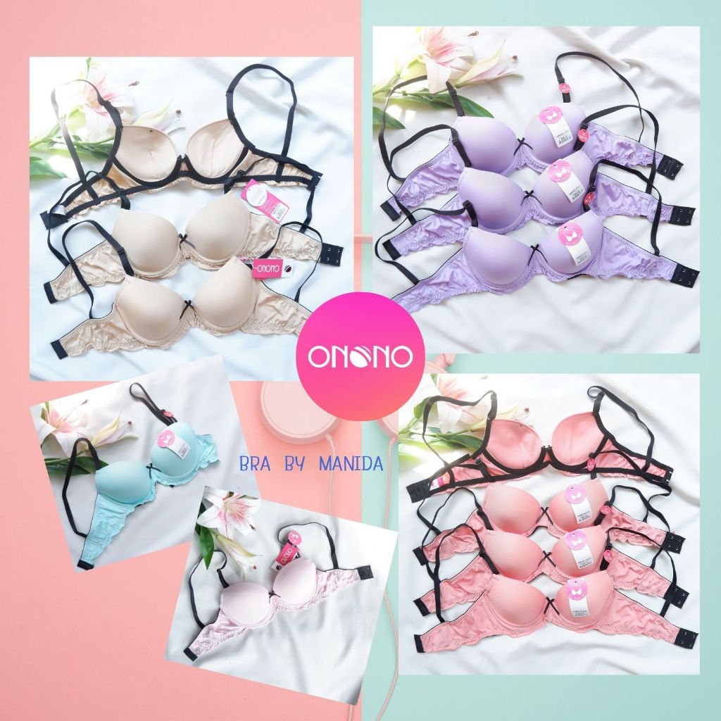 ONONO เสื้อชั้นในมีโครง เสริมโมล์ดันทรง รุ่น NB6402 เสริมโครง เสริมโมล์ด สีพาสเทล