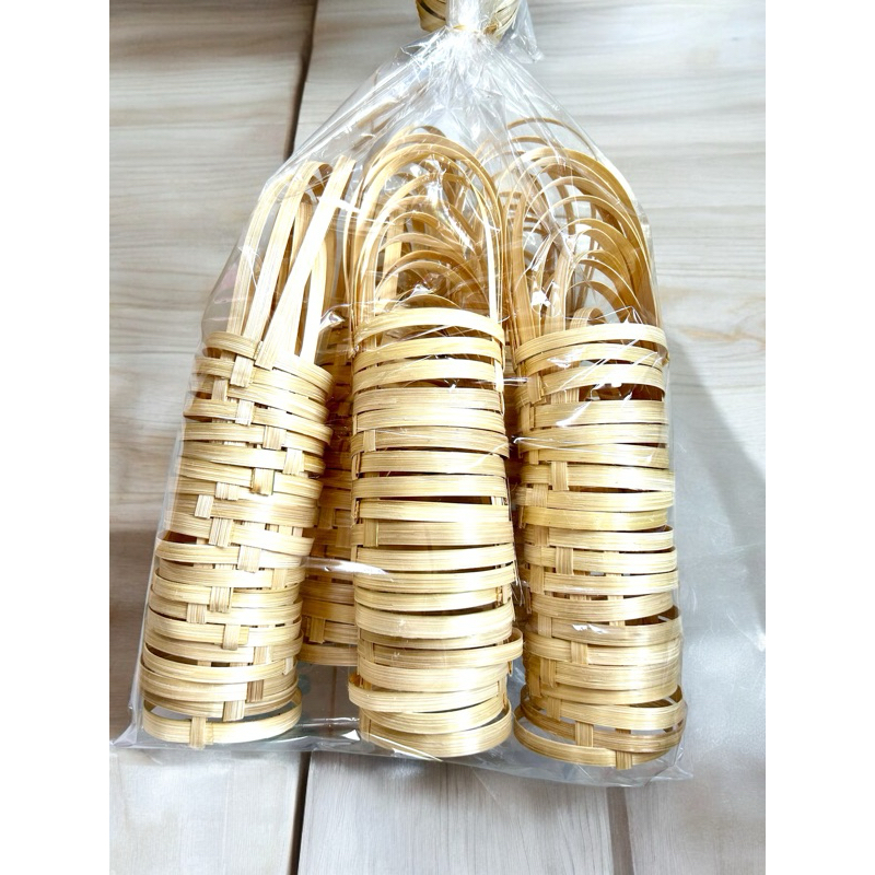 หูหิ้วไม้ไผ่พรีเมี่ยมแก่เหนียวทนพร้อมจัดส่ง(1แพคมี100ชิ้น)100บาทใช้สำหรับแก้ว16-22ออน/ฝากว้าง90-95mm.