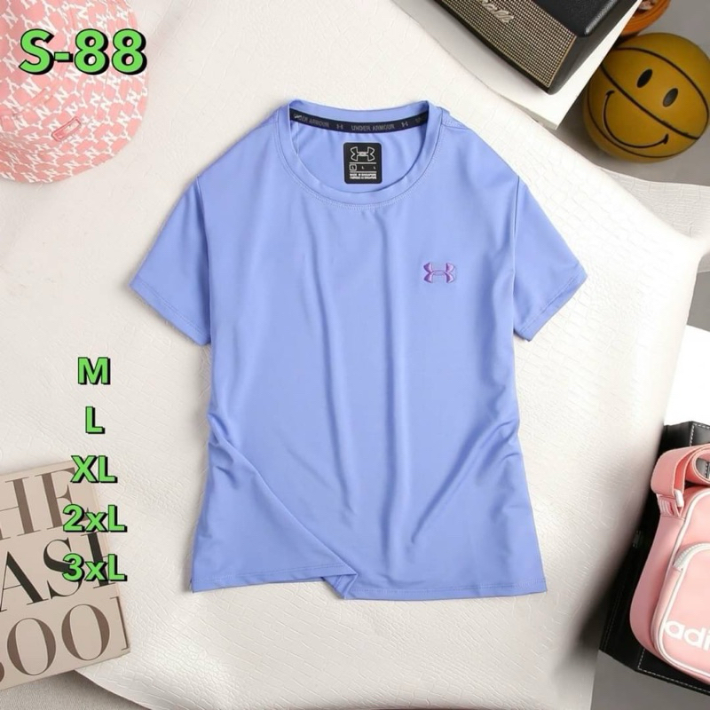 ส่งไวทันใจ - เสื้อกีฬาหญิง เสื้ิออกกำลังกาย คอกลม มี 8 สี ไม่อมเหงื่อ