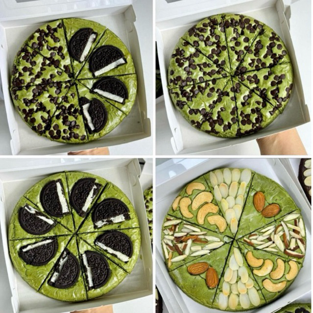 บราวนี่เนื้อหนึบ ชาเขียวมัจฉะ ขนาด1ปอนด์ (สูตรเนยแท้)
