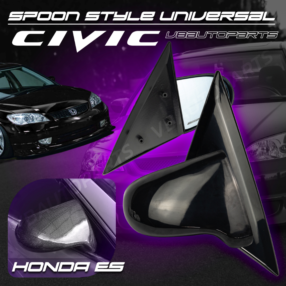 กระจกมองข้าง Spoon Style เลนส์ฟ้าตัดแสง HONDA(CIVIC-ES)