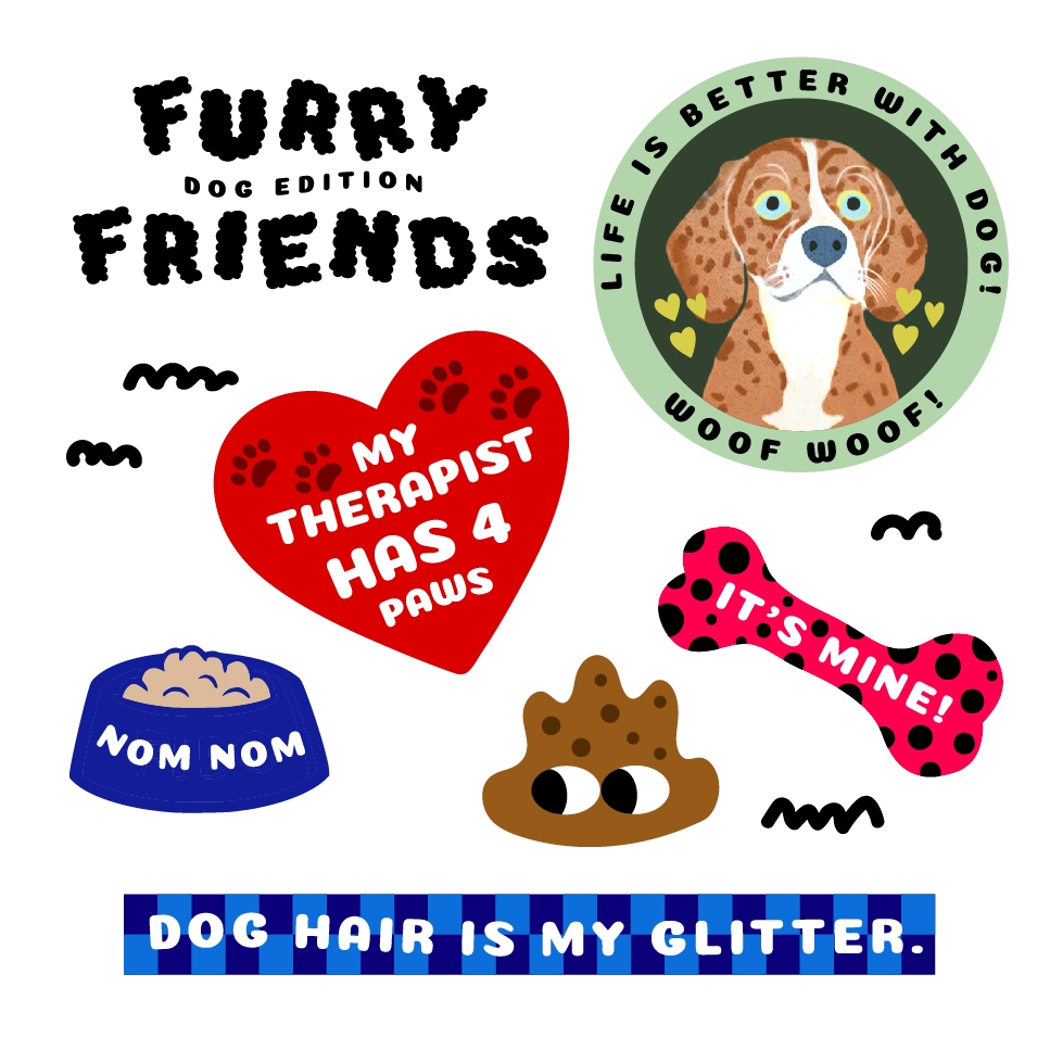 เซทตัวรีดฟิล์ม Furry Friends - Dog Edition สำหรับตกแต่งกระเป๋า