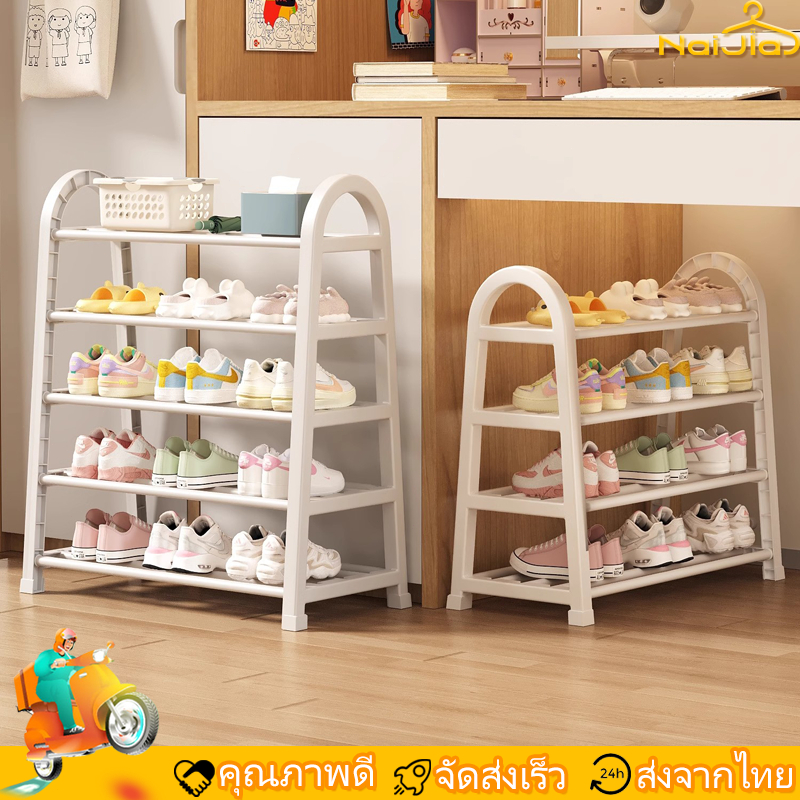 ชั้นวางรองเท้า ที่วางรองเท้า พลาสติก ถอดออกได้สะดวก ประหยัดพื้นที่ เฟอร์นิเจอร์ อุปกรณ์จัดเก็บ