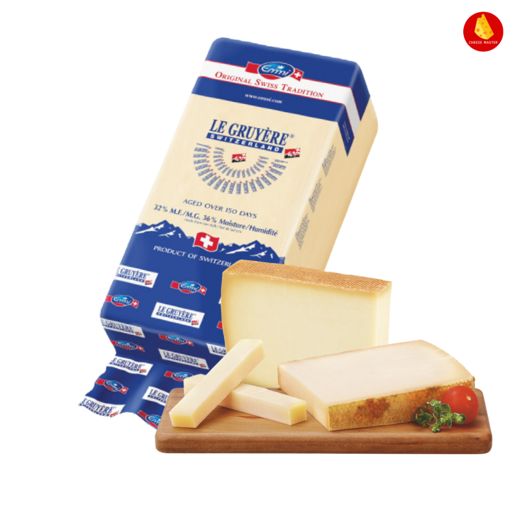 กรูแยร์ ชีสสวิส 100% แท้ Emmi Gruyère suisse - Gruyere Swiss Cheese 110-120g จากสวิสเซอร์แลนด์