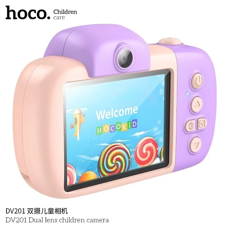 HOCO DV201 กล้องถ่ายรูป กล้องถ่ายรูปดิจิตอลสำหรับเด็ก ถ่ายได้จริง FULL HD 1080p Camera for kids