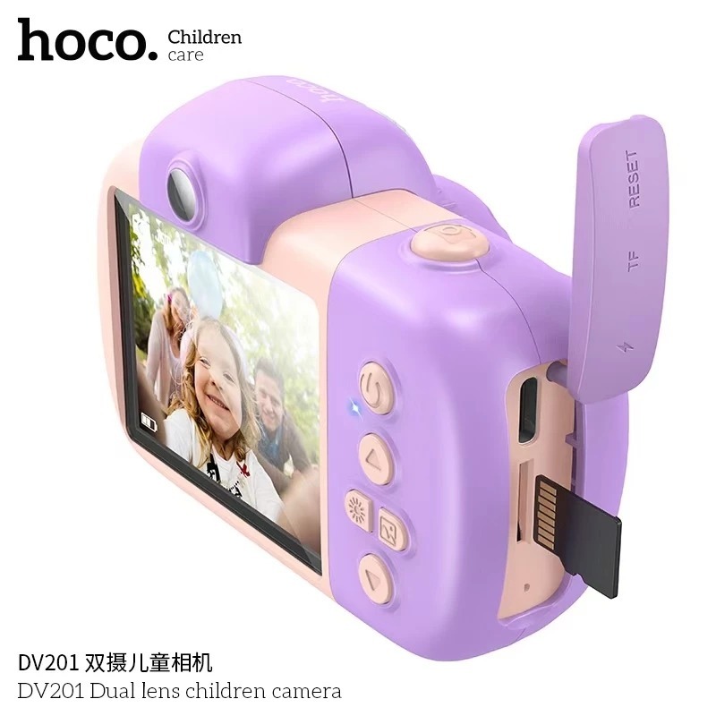 HOCO DV201 กล้องถ่ายรูป กล้องถ่ายรูปดิจิตอลสำหรับเด็ก ถ่ายได้จริง FULL HD 1080p Camera for kids