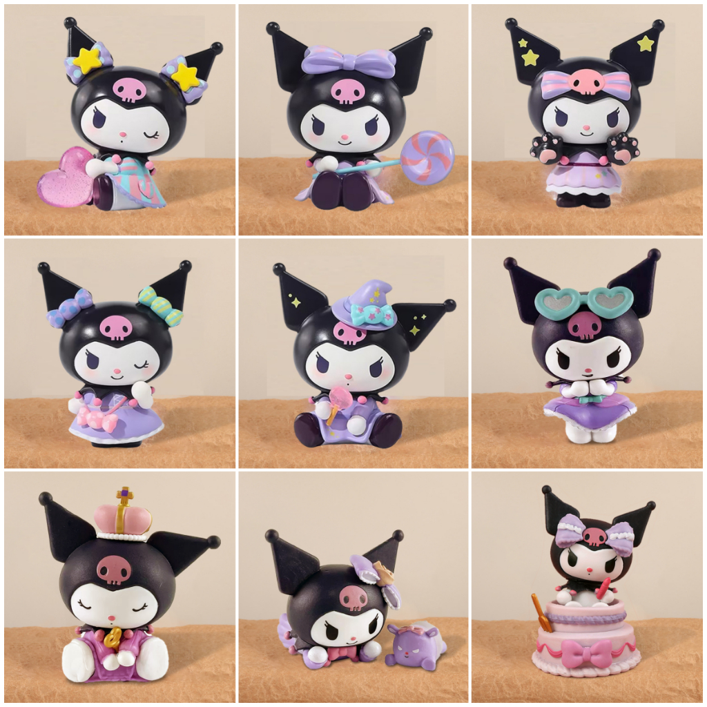 💥พร้อมส่ง💥โมเดลฟิกเกอร์ Kuromi ตุ๊กตาของเล่นสําหรับของขวัญเด็กคอลเลกชันเครื่องประดับรถบ้านเค้กตกแต่ง