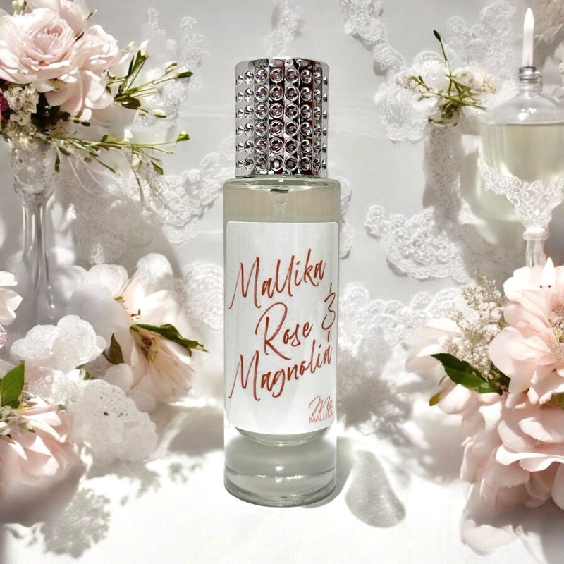 น้ำหอม MALLIKA Rose & Magnolia น้ำหอมกลิ่นกุหลาบ ดอกแม็กโนเลีย หอมหวาน ดอกไม้ อบอุ่น เผ็ดร้อน ละมุนละไม