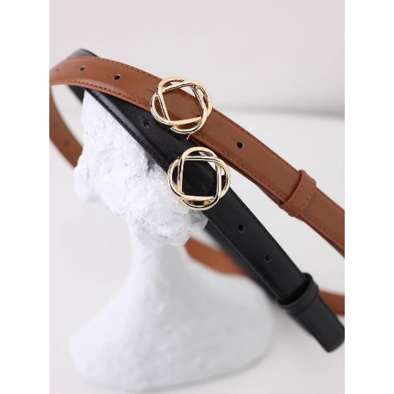 ❤️LULU❤️ เข็มขัด เกรดพรีเมียม  อะไหล่ทอง หุ้มหนังทั้งเส้น (PL-006)