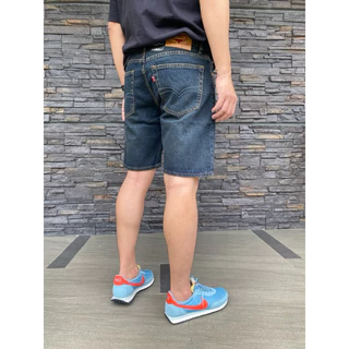 JEANSEXPRESS กางเกงยีนส์ขาสั้นชายเหนือเข่า สีมิดไนท์งานตัดเย็บอย่างดี เป้าซิป ทรงสวย Size 28-42