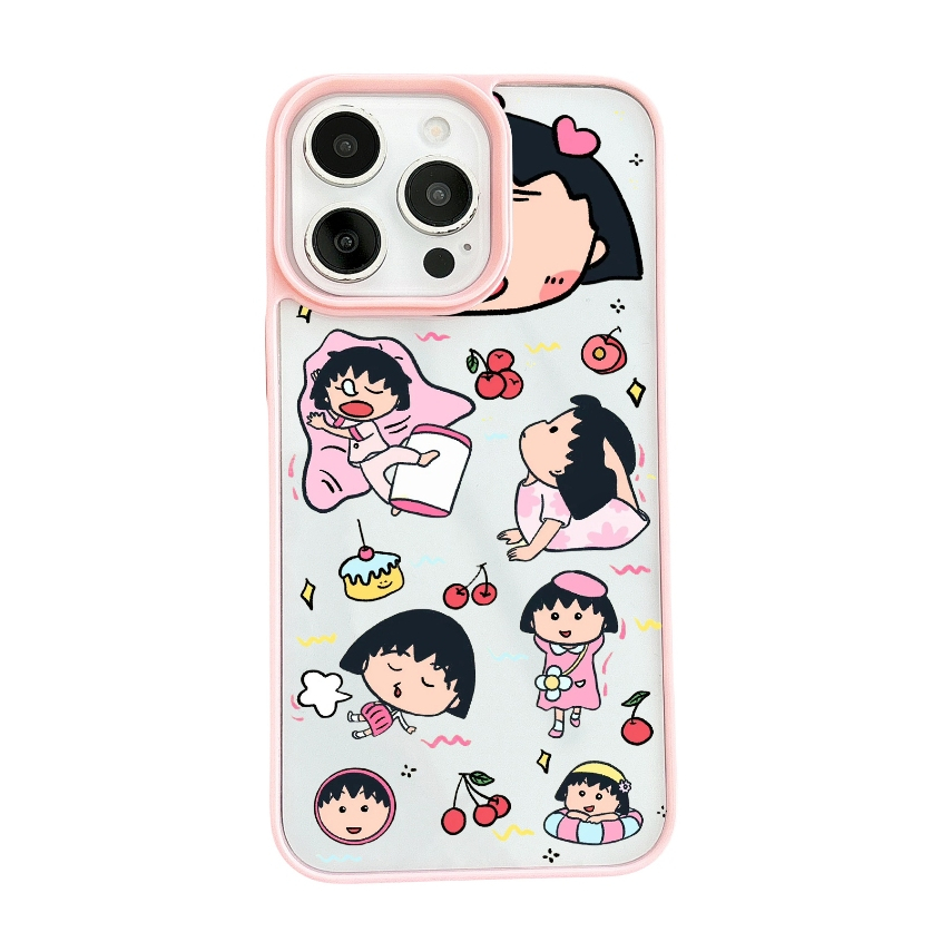 ซื้อ1แถม1 หนูน้อยจอมซ่า มารุโกะจัง ใช้กับ เคสไอโฟน11 13 16pro 14pro 15 pro max XR 12 เคส 7P 8P พสัส X 14plus