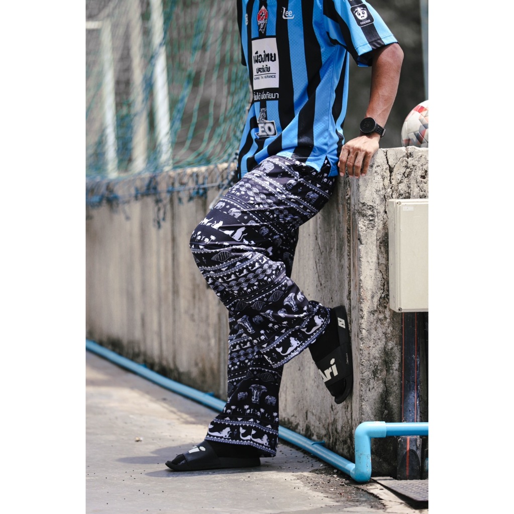 Songkhla FC กางเกงขายาวพิมพ์ลาย เนื้อผ้าไหมอิตาลี