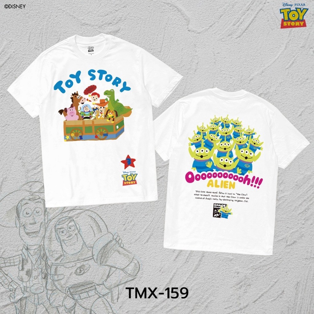 Power 7 Shop เสื้อยืดการ์ตูน Toy Story ลิขสิทธิ์แท้ DISNEY (TMX-159)