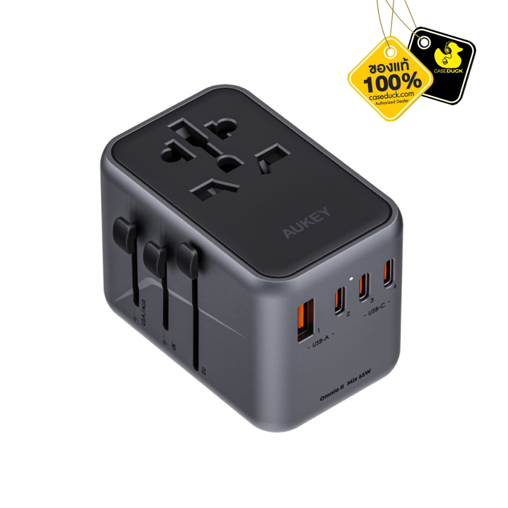 AUKEY PA-TA08 Travel Mate 65W GaN Universal Adapter with USB Ports