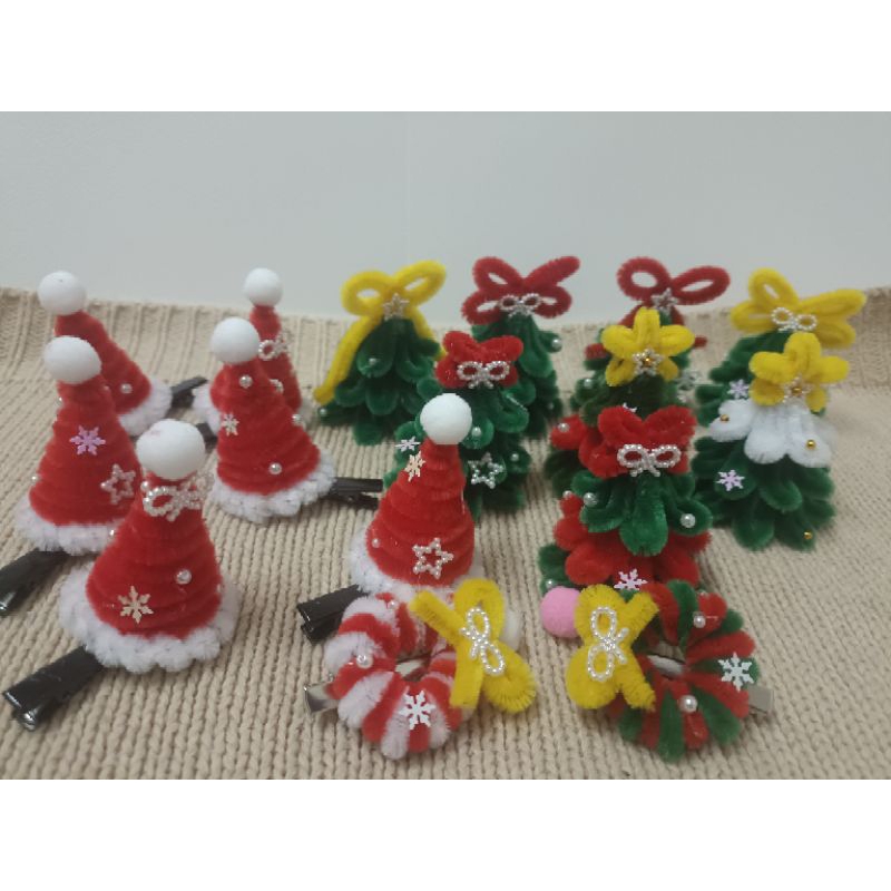 กิ๊บติดผม กิ๊บคริสมาสต์ handmade