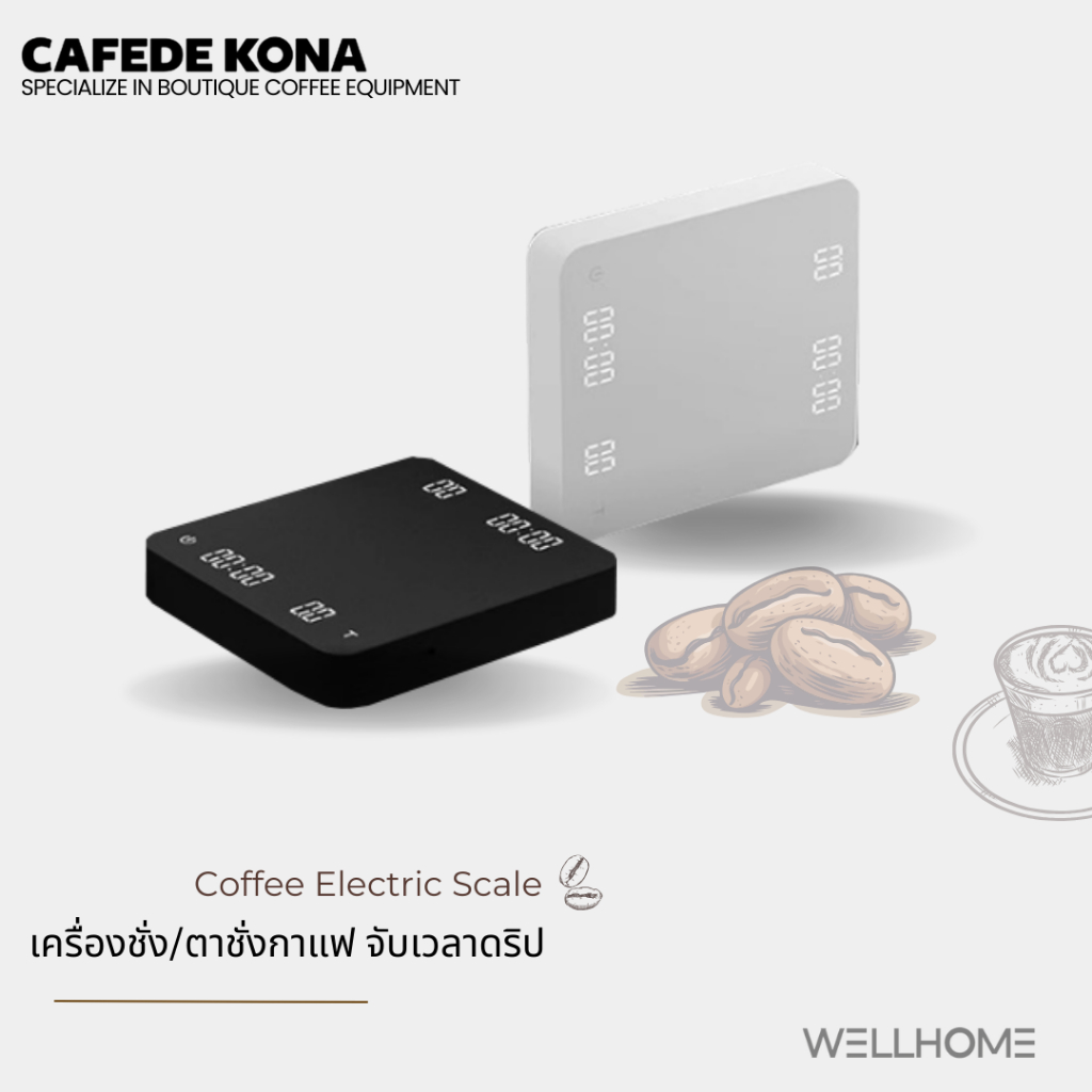 CAFEDE KONA Electronic Dual-Screen Coffee Scale รูปที่ 2