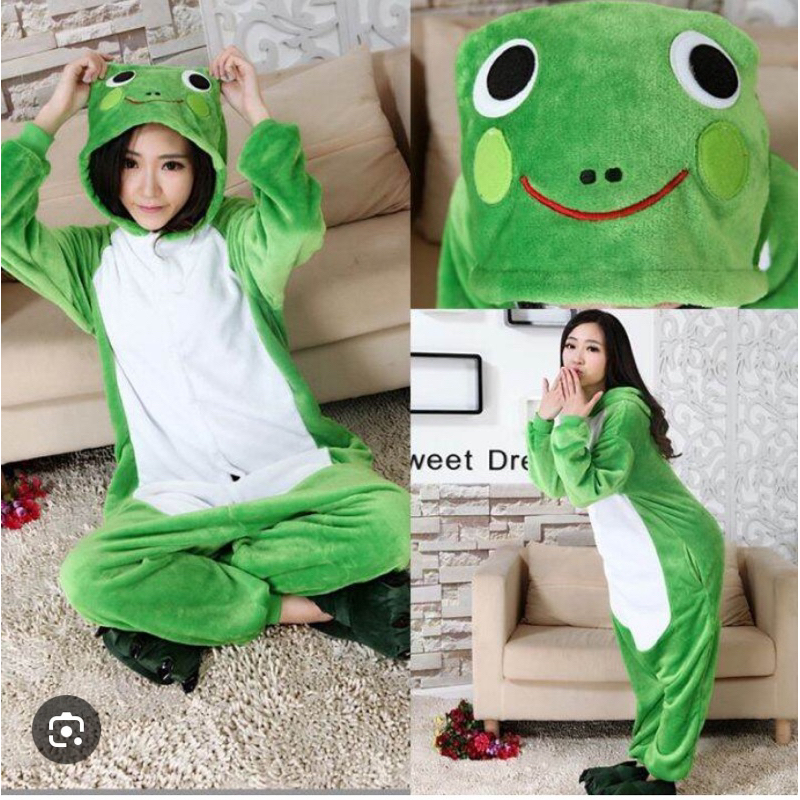 ชุดมาสคอตกบเข้ม ชุดกบแฟนซี สินค้าพร้อมส่งในไทย