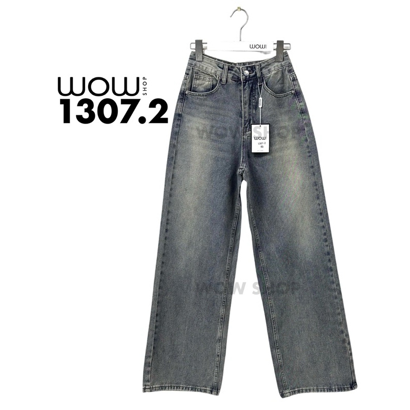 WOW1307.2 ขากระบอก ยีนส์เข้มโทนสนิม