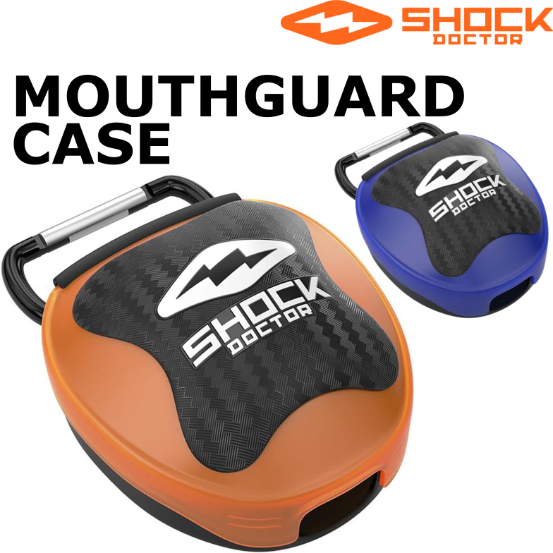 Shockdoctor 102C/104C MOUTHGUARD CASE (สีส้ม,น้ําเงิน) Shock Doctor ศิลปะการต่อสู้ยิมฝึกกล้ามเนื้อกี